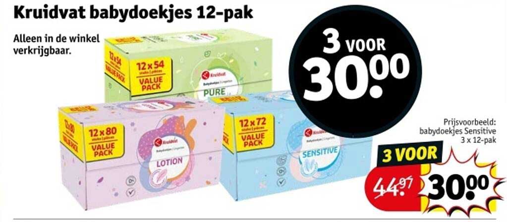 Kruidvat babydoekjes 12-pak