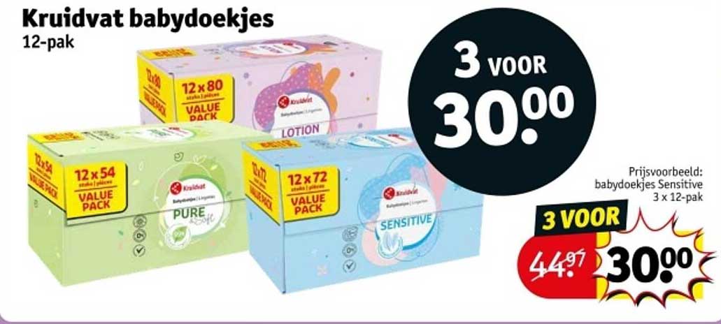 Kruidvat babydoekjes 12-pak