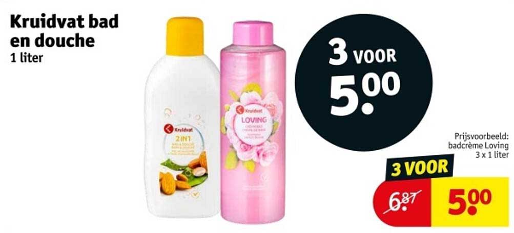 Kruidvat bad en douche 1 liter