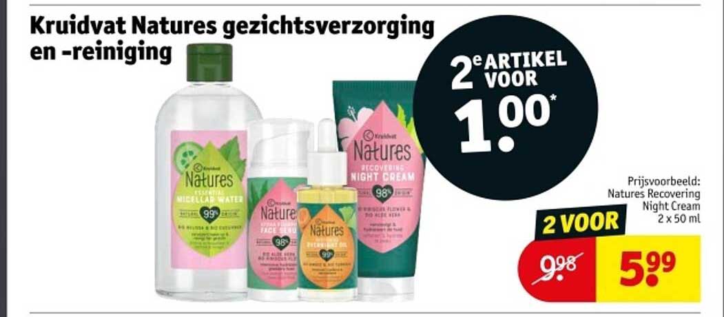 Kruidvat Natures gezichtsverzorging en -reiniging