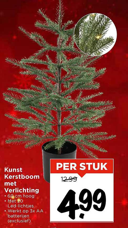 Kunst Kerstboom met Verlichting