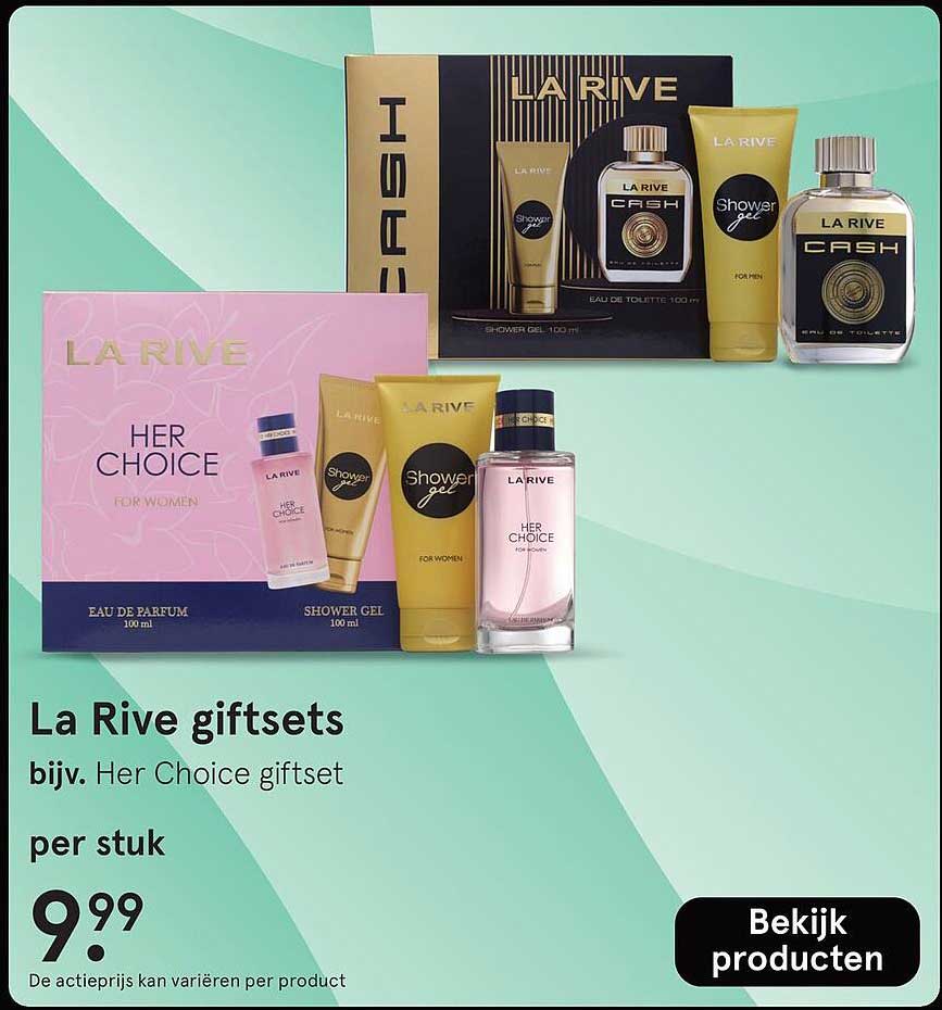 La Rive giftsets bijv. Her Choice giftset