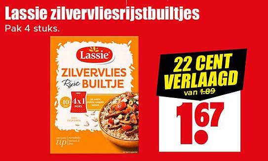 Lassie zilvervliesrijstbuitjes