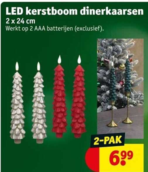 LED kerstboom dinerkaarsen