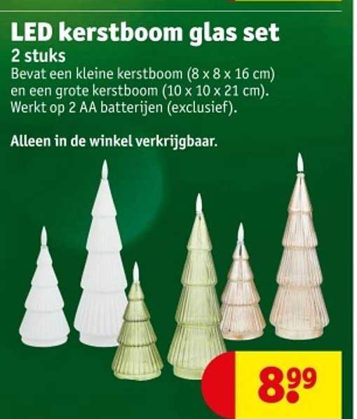 LED kerstboom glas set