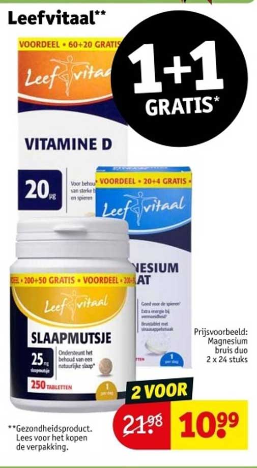 Leefvitaal - 1 + 1 GRATIS