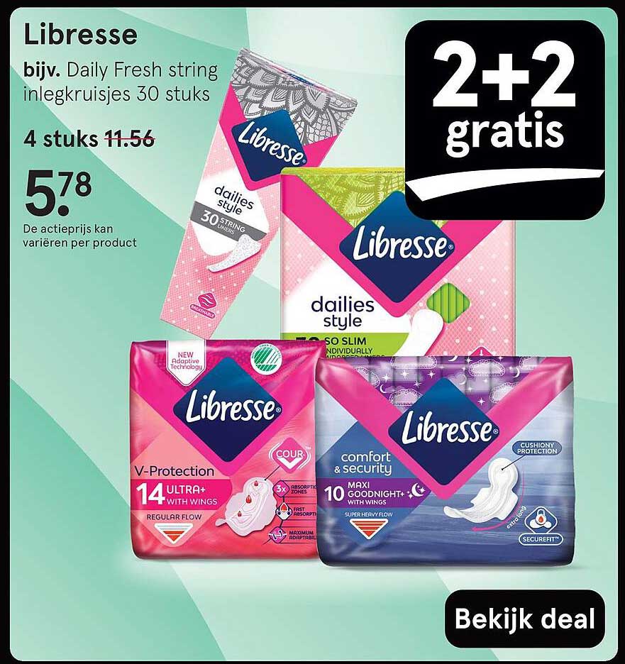 Libresse Daily Fresh string inlegkruisjes 30 stuks