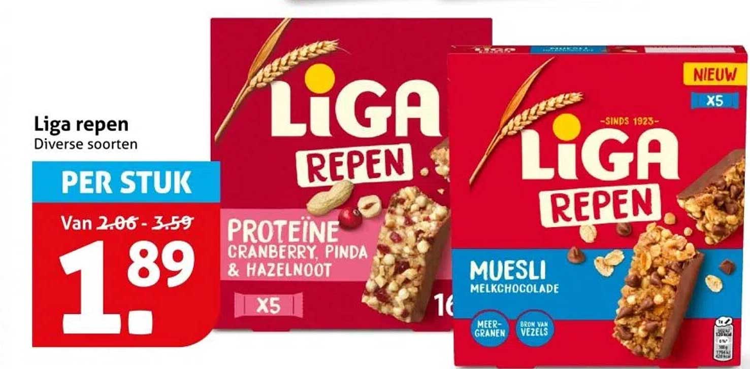 Liga repen Diverse soorten
