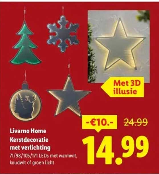 Livorno Home Kerstdecoratie met verlichting