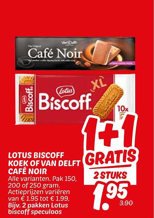 LOTUS BISCUFF KOEK OF VAN DELFT CAFÉ NOIR