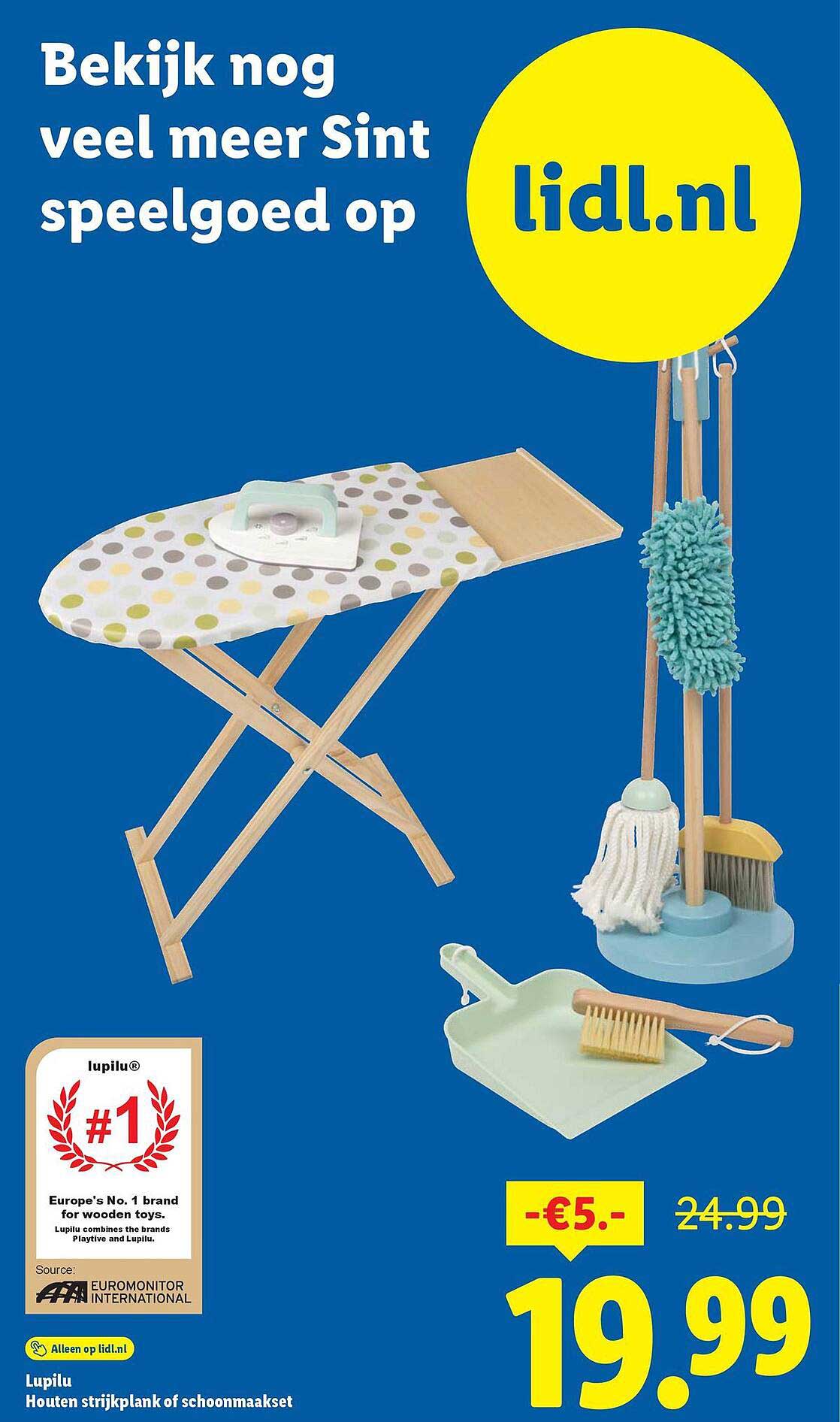 Lupilu Houten strijkplank of schoonmaakset