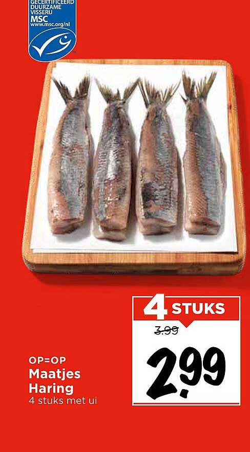 Maatjes Haring 4 stuks met ui