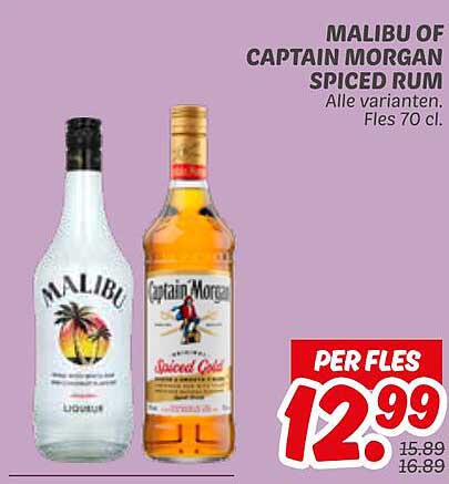 Malibu of Captain Morgan Spiced Rum