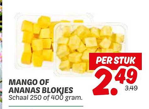 MANGO OF ANANAS BLOKJES