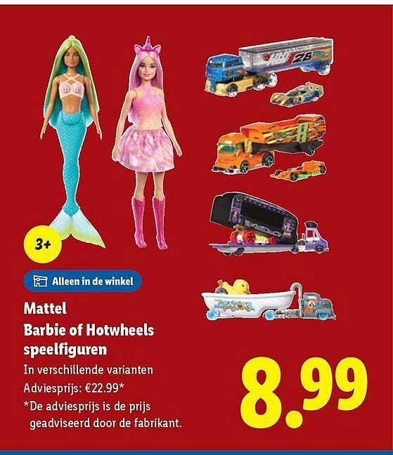 Mattel Barbie of Hotwheels speelhuizen