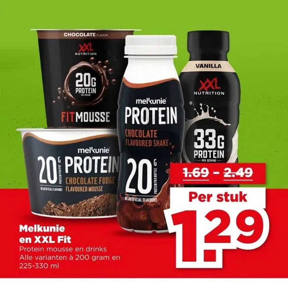 Melkunie en XXL Fit - Protein mousse en drinks