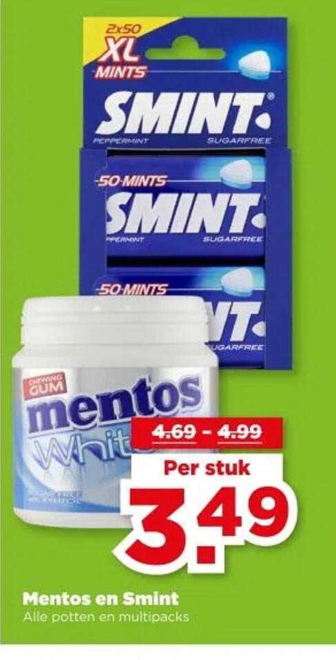 Mentos en Smint Alle potten en multipacks