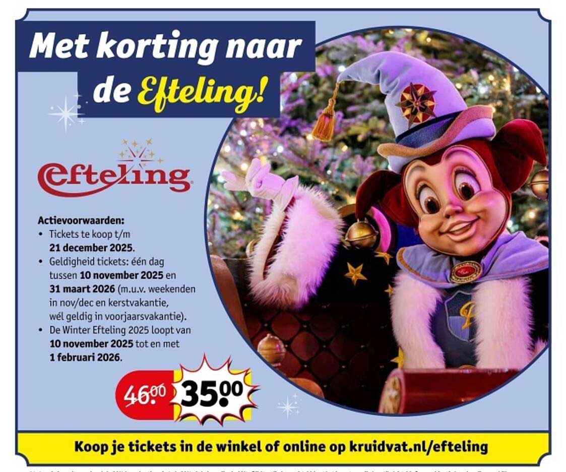 Met korting naar de Efteling!