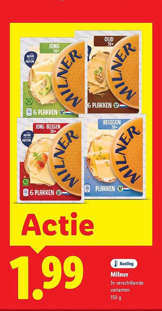 Milner in verschillende varianten 150 g