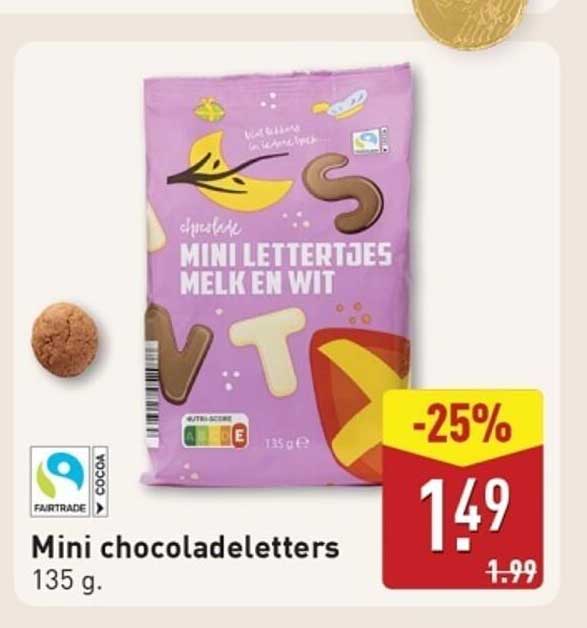 Mini chocoladeletters