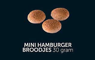 MINI HAMBURGER BROODJES 30 gram