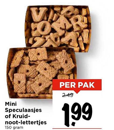 Mini Speculaasjes of Kruidnootlettertjes