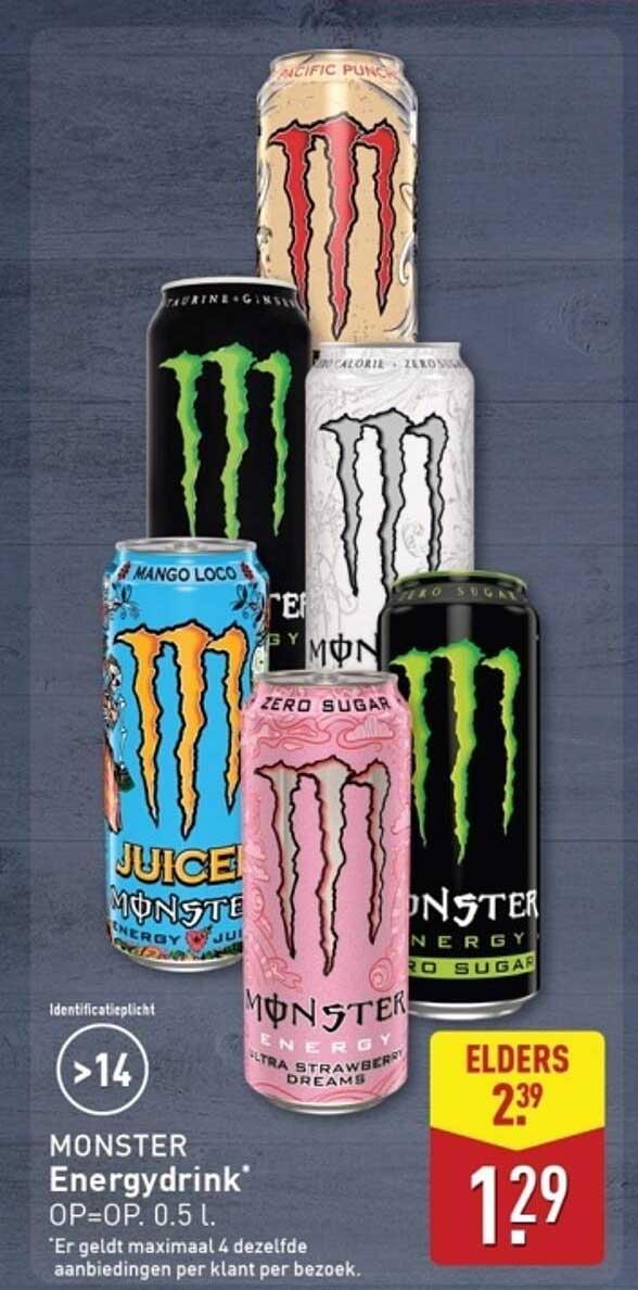 MONSTER Energydrink* OP=OP. 0.5 L.