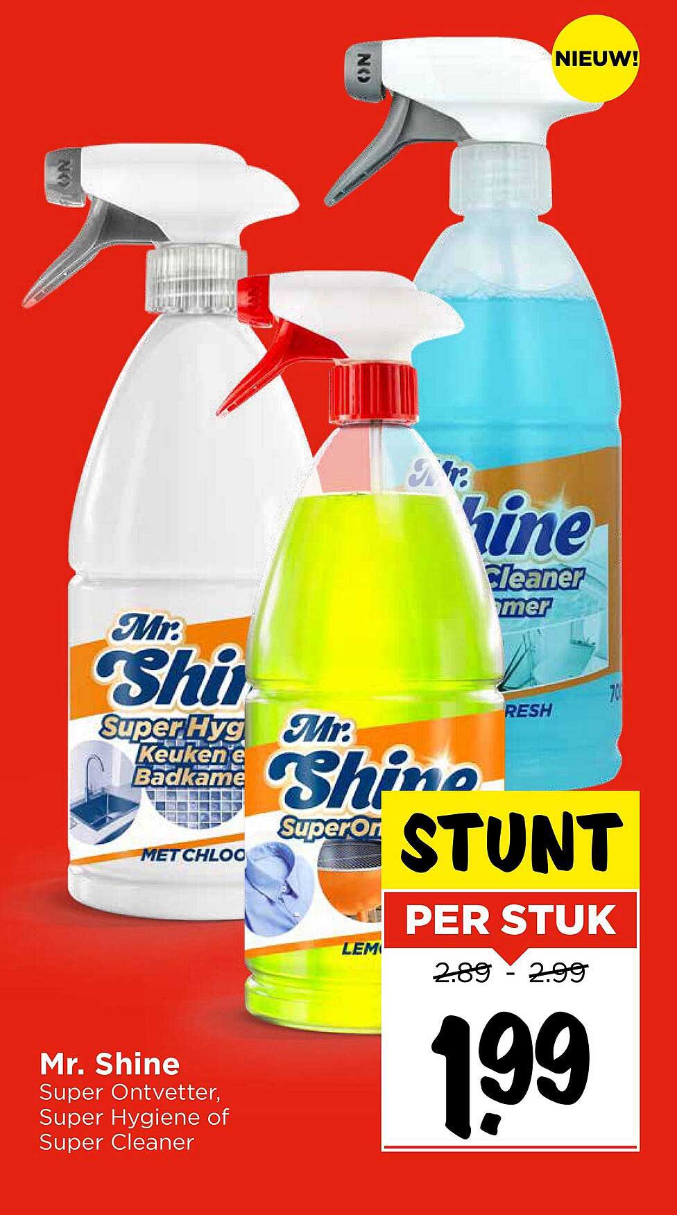 Mr. Shine Super Ontvetter, Super Hygiëne of Super Cleaner