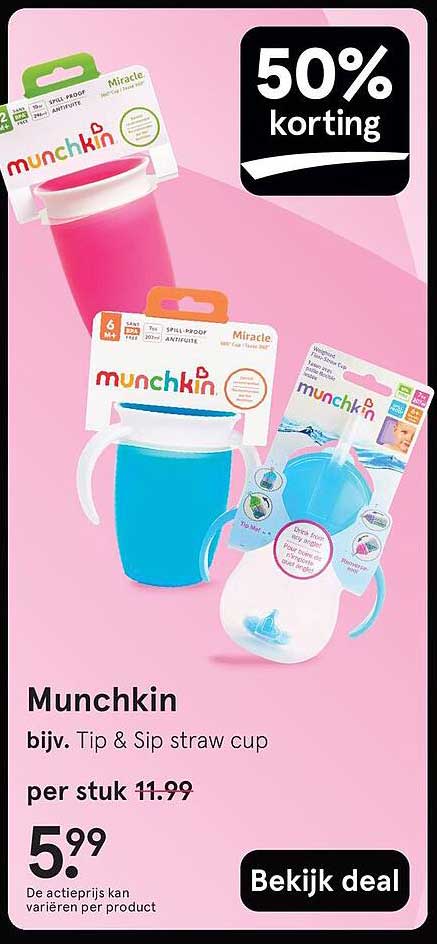 Munchkin Tip & Sip straw cup
