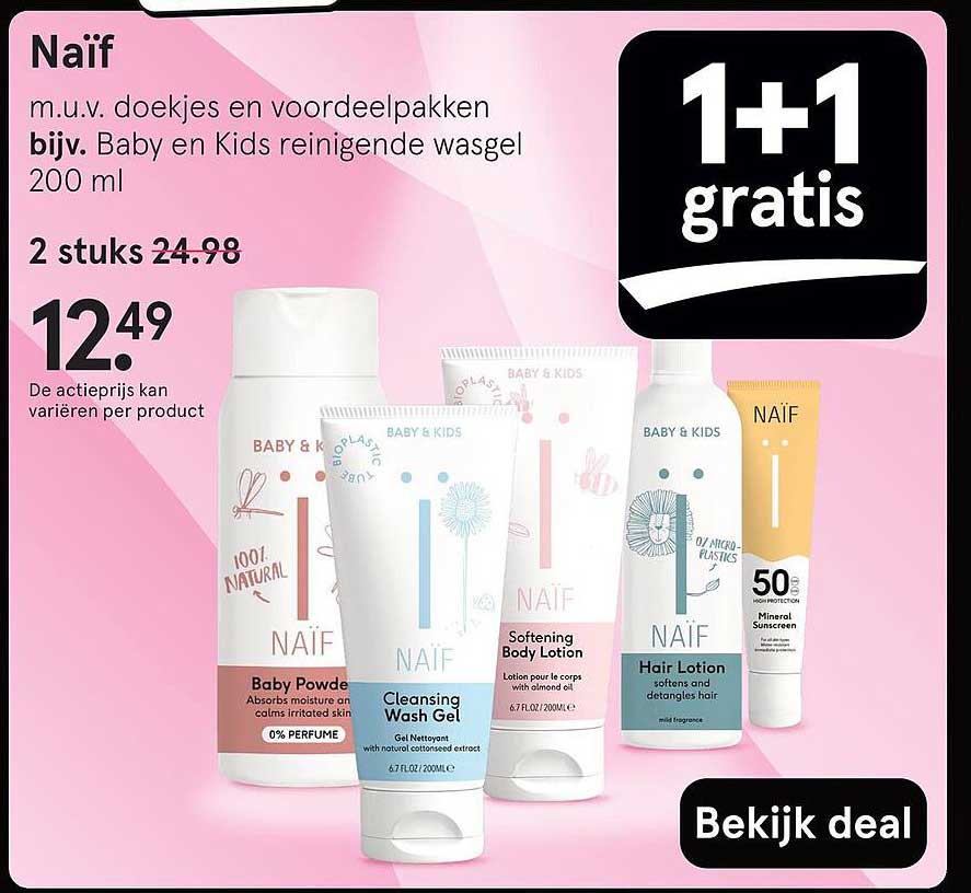 Naïf Baby en Kids reinigende wasgel 200 ml
