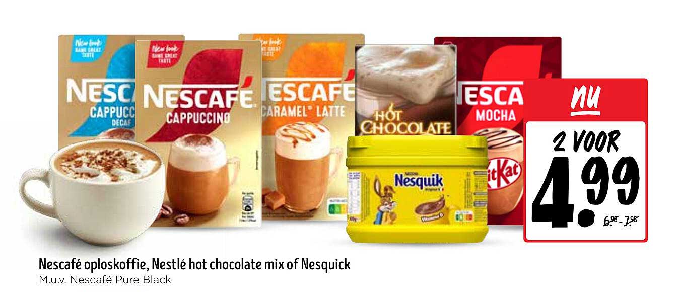 Nescafé oploskoffie, Nestlé hot chocolate mix of Nesquick