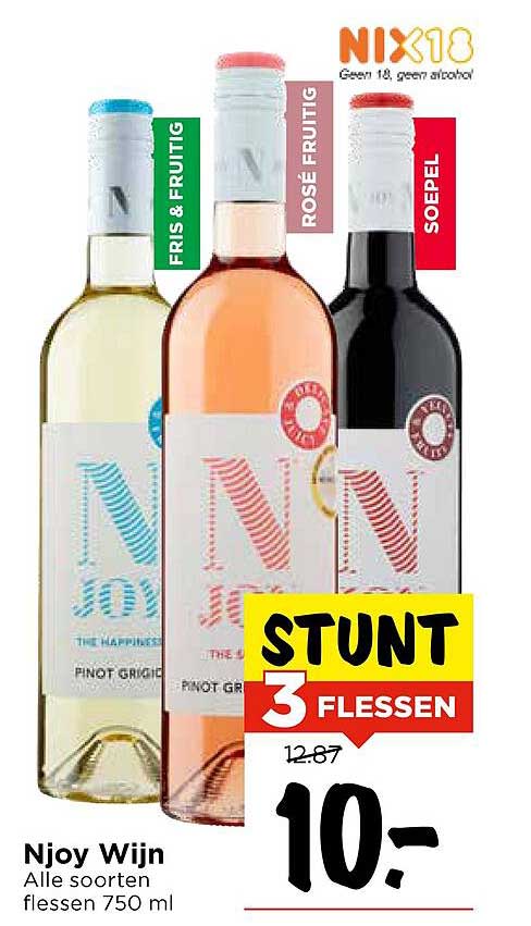 Njoy Wijn - Alle soorten flessen 750 ml
