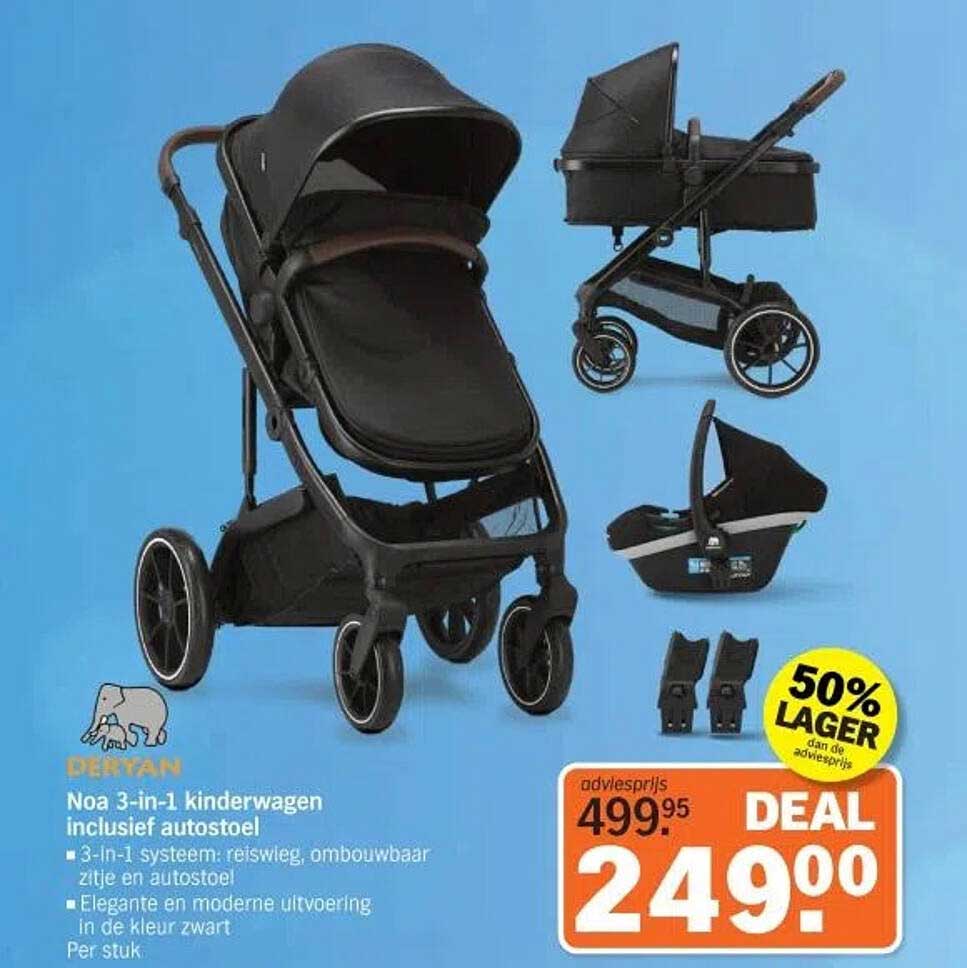 Noa 3-in-1 kinderwagen inclusief autostoel