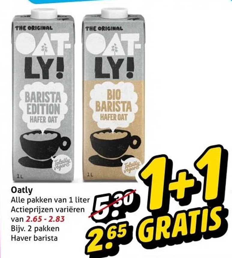 Oatly Barista Edition en Bio Barista Haver