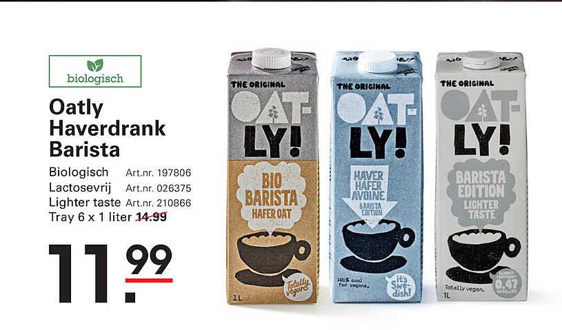 Oatly Haverdrank Barista