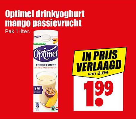 Optimaal drinkyoghurt mango passievruit