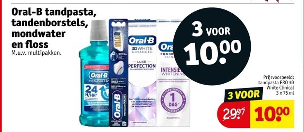 Oral-B tandpasta, tandenborstels, mondwater en floss