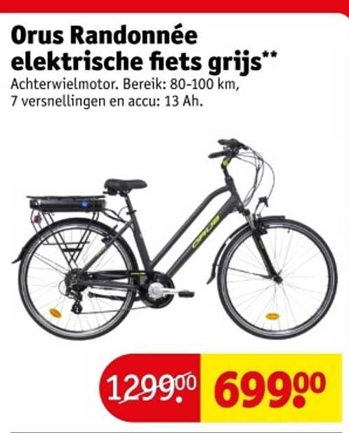 Orus Randonnée elektrische fiets grijs**