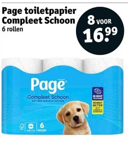 Page toiletpapier Compleet Schoon