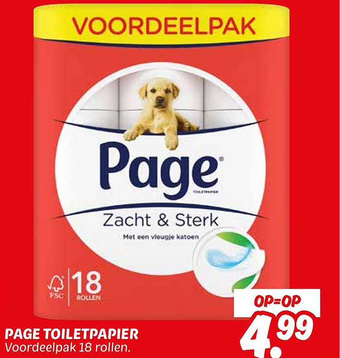 PAGE TOILETPAPIER Voordeelpak 18 rollen