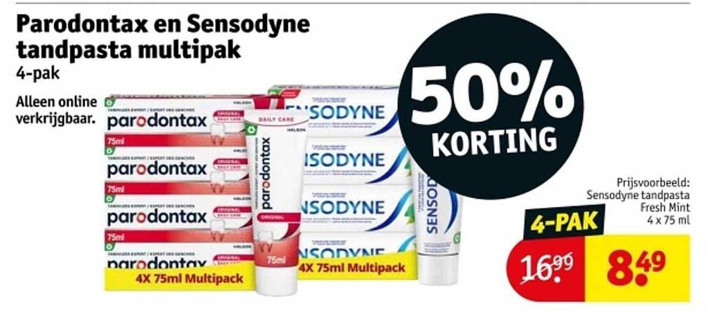 Parodontax en Sensodyne tandpasta multipak 4-pak