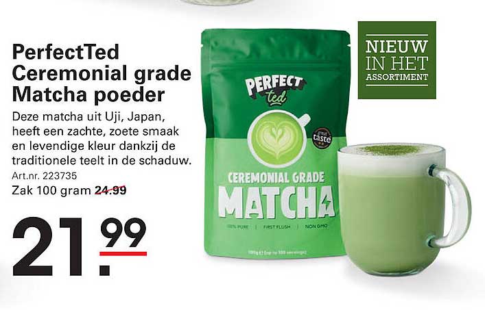 PerfectTed Ceremonial grade Matcha poeder