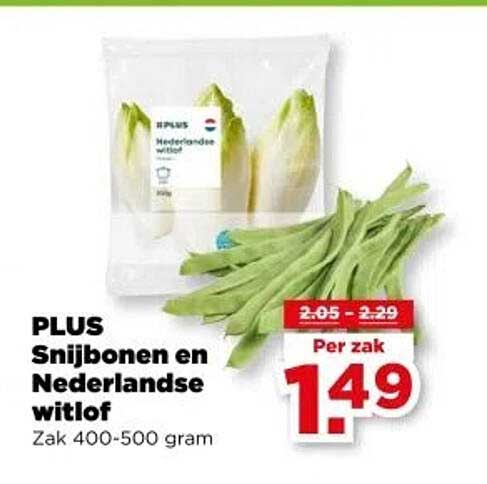 PLUS Snijbonen en Nederlandse witlof