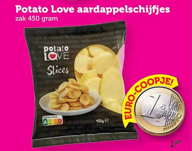 Potato Love aardappelschijfjes zak 450 gram