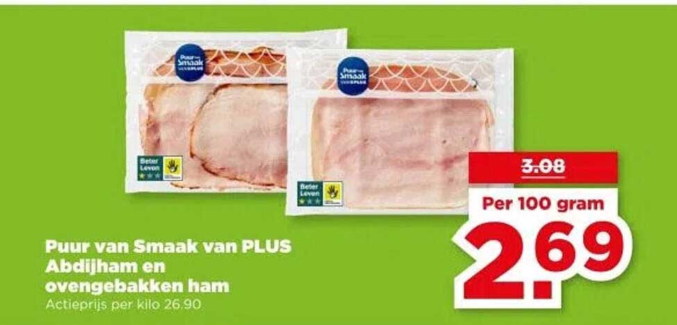 Puur van Smaak van PLUS Abdiham en ovengebakken ham