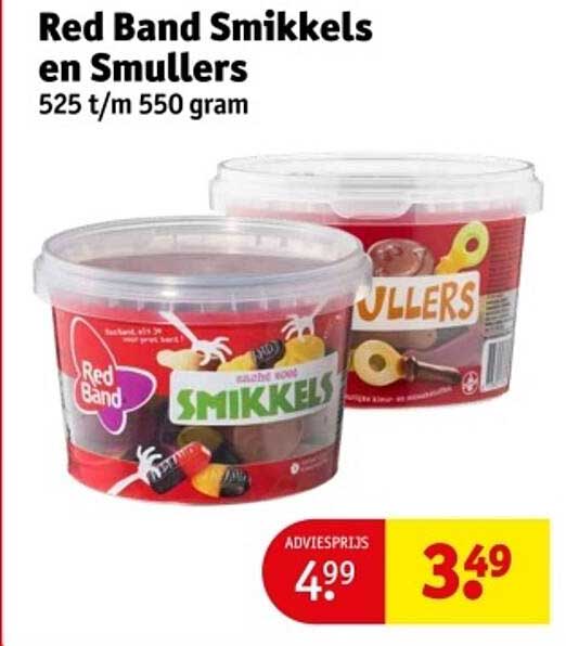 Red Band Smikkels en Smullers 525 t/m 550 gram