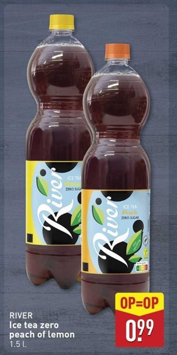 RIVER Ice tea zero peach of lemon 1.5 l