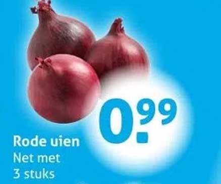 Rode uien Net met 3 stuks
