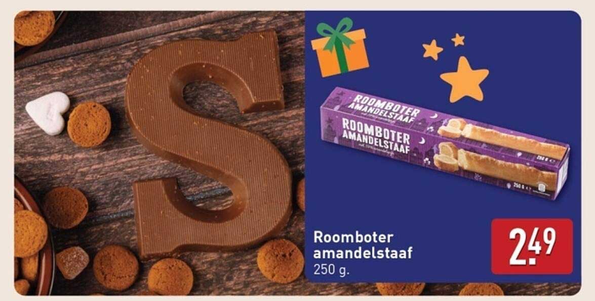 Roomboter amandelstaaf 250 g.