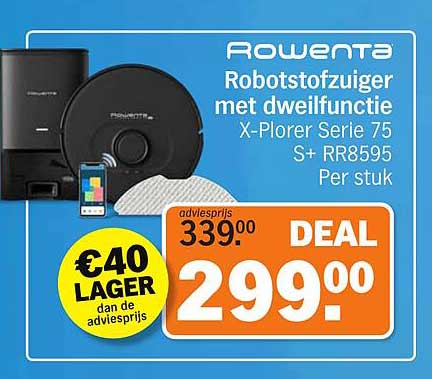Rowenta Robotstofzuiger met dweilfunctie X-Plorer Serie 75 S+ RR8595 Per stuk